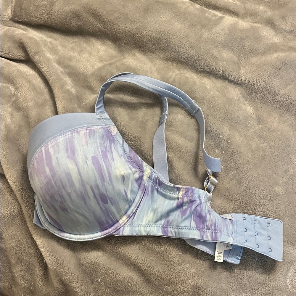 Le Mystere Blue and Purple Tie-Dye Bra